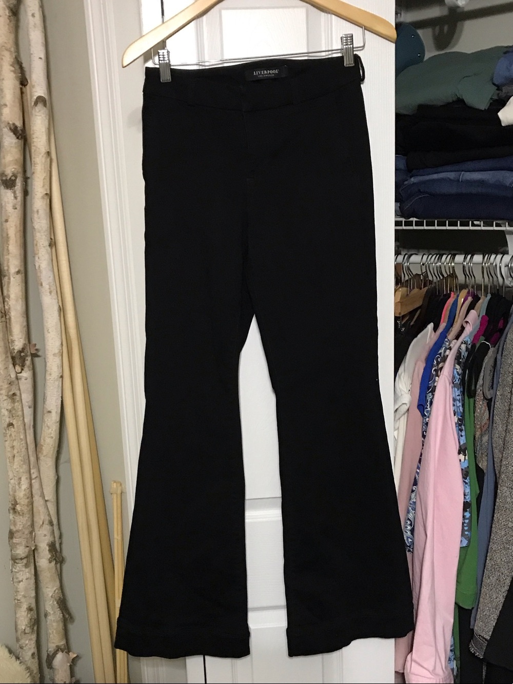 Liverpool Black Boot Cut Ponte Pants
